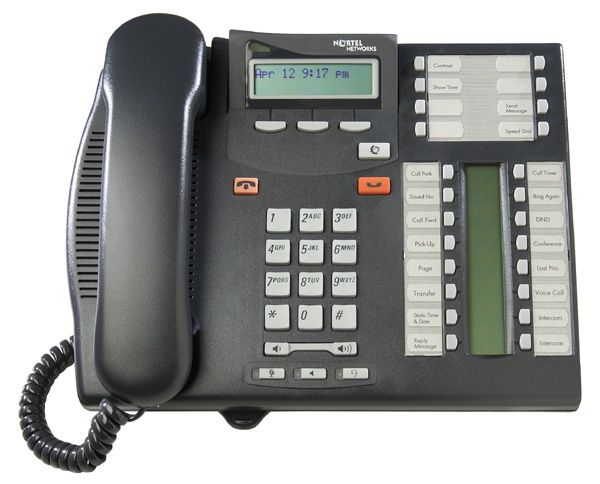 Avaya/Nortel T7316E Telephone, Charcoal - Refurbished NT8B27JANAE6-RF - The Telecom Spot