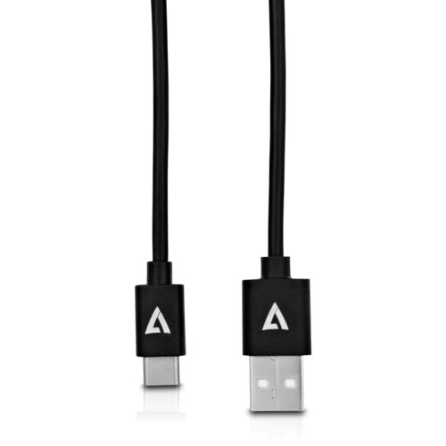 Black USB Cable USB 2.0 A Male to USB-C Male 1m 3.3ft V7U2C-1M-BLK-1E - The Telecom Spot
