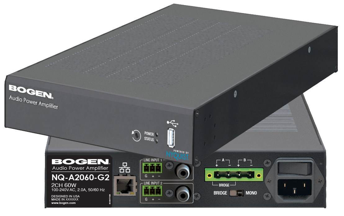 Bogen NQ - A2060 - G2 Nyquist 2 - Channel 60 Watt Audio Power Amp G2 (Generation 2) NQ-A2060-G2 - The Telecom Spot