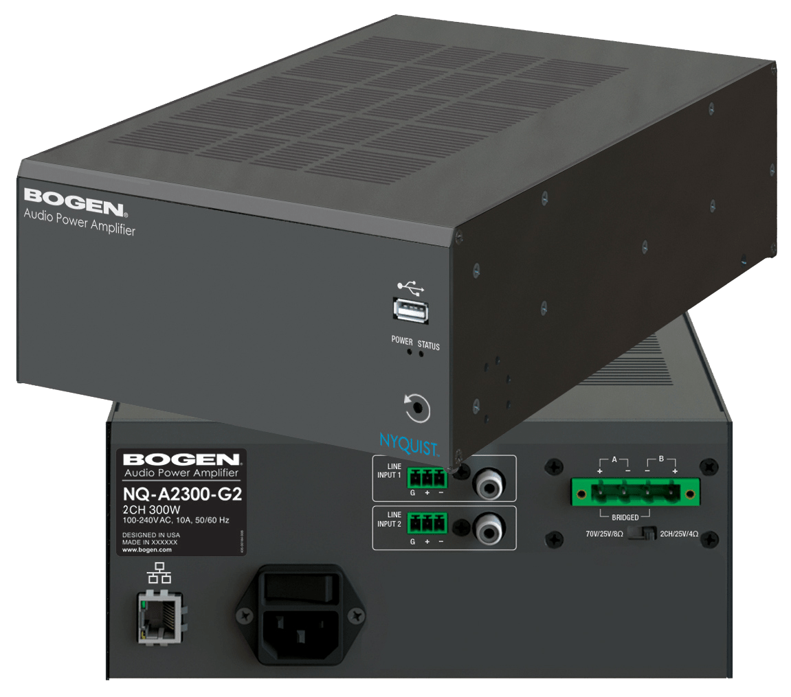 Bogen NQ - A2300 - G2 Nyquist 2 - Channel 300 Watt Audio Power Amp G2 (Generation 2) NQ-A2300-G2 - The Telecom Spot