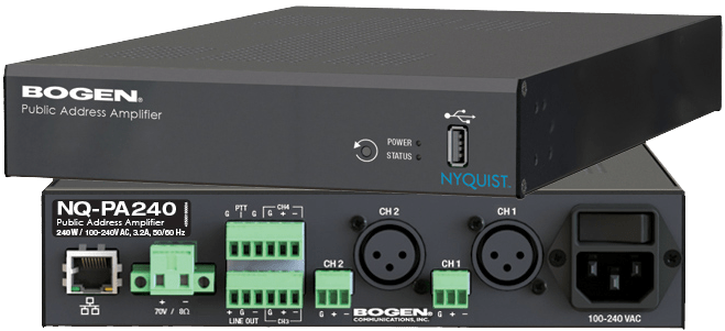 Bogen NQ - PA240 Nyquist IP Paging System - 1 Channel 240W Public Address Mixer - Amplifier NQ-PA240 - The Telecom Spot