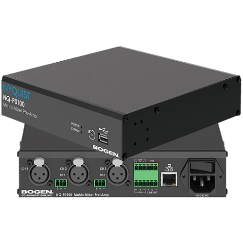 Bogen Nyquist NQ - P0100 4 - Channel Matrix Mixer Pre - Amp – Flexible DSP Mixing for Paging & Background Music NQ-P0100 - The Telecom Spot
