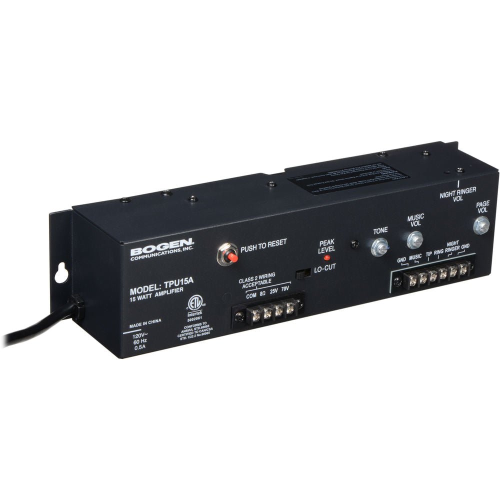 Bogen TPU15A 15W Paging Amplifier TPU15A - The Telecom Spot
