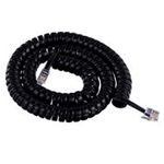 CABLESYS Telephone Handset Cord with Black Cable with 4 Inch Lead 12 Ft GCHA444012-FBK4 - The Telecom Spot