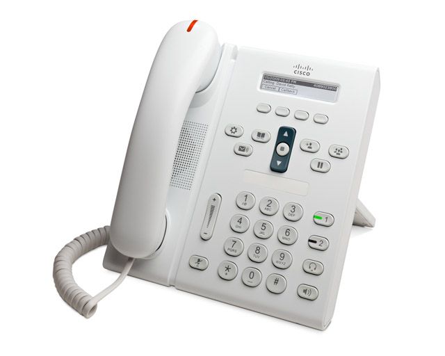Cisco Unified IP Phone 6921, White, Standard Handset CP-6921-W-K9= - The Telecom Spot
