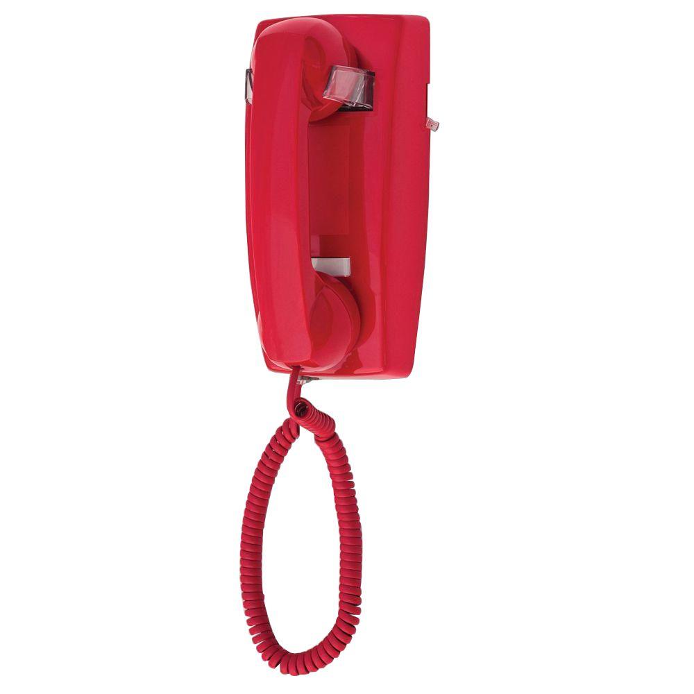 Cortelco 255447-VBA-NDL Wall No Dial Red ITT-2554NDL-RD - The Telecom Spot