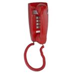 Cortelco Standard Wall Telephone with No Dial Cherry Red 255447-VBA-NDL - The Telecom Spot
