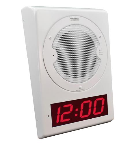 CyberData 011154 Wall Mount Clock Kit Signal White (RAL 9003) for SIP & InformaCast Speakers 011154 - The Telecom Spot