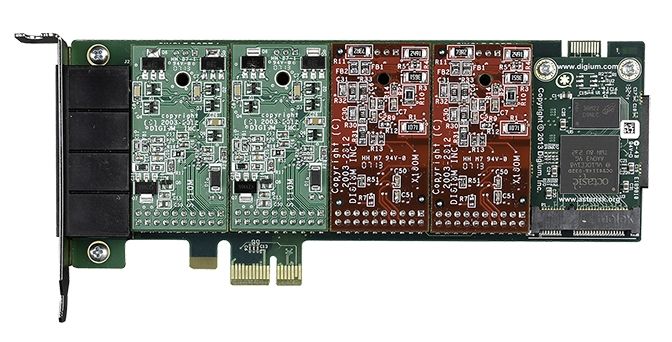 Digium 1A4B06F PCI-E Card - 4 FXS - Echo Cancellation 1A4B06F - The Telecom Spot