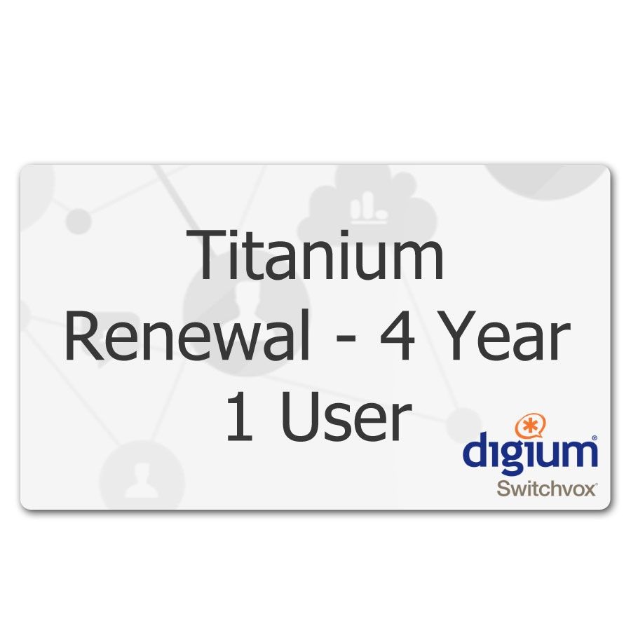 Digium Switchvox 1 User Titanium Subscription Renewal - 4 Year 1SWXTSUB1R4 - The Telecom Spot