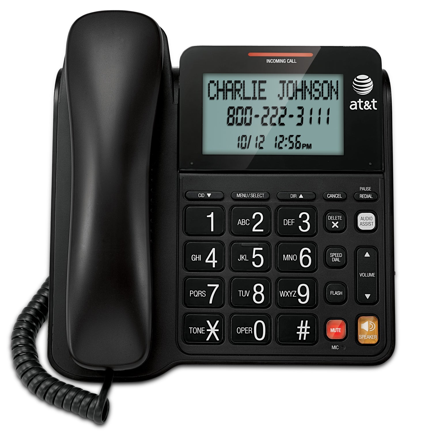 ATT Vtech CL2940 BLACK Corded Telephone (89-4069-00)