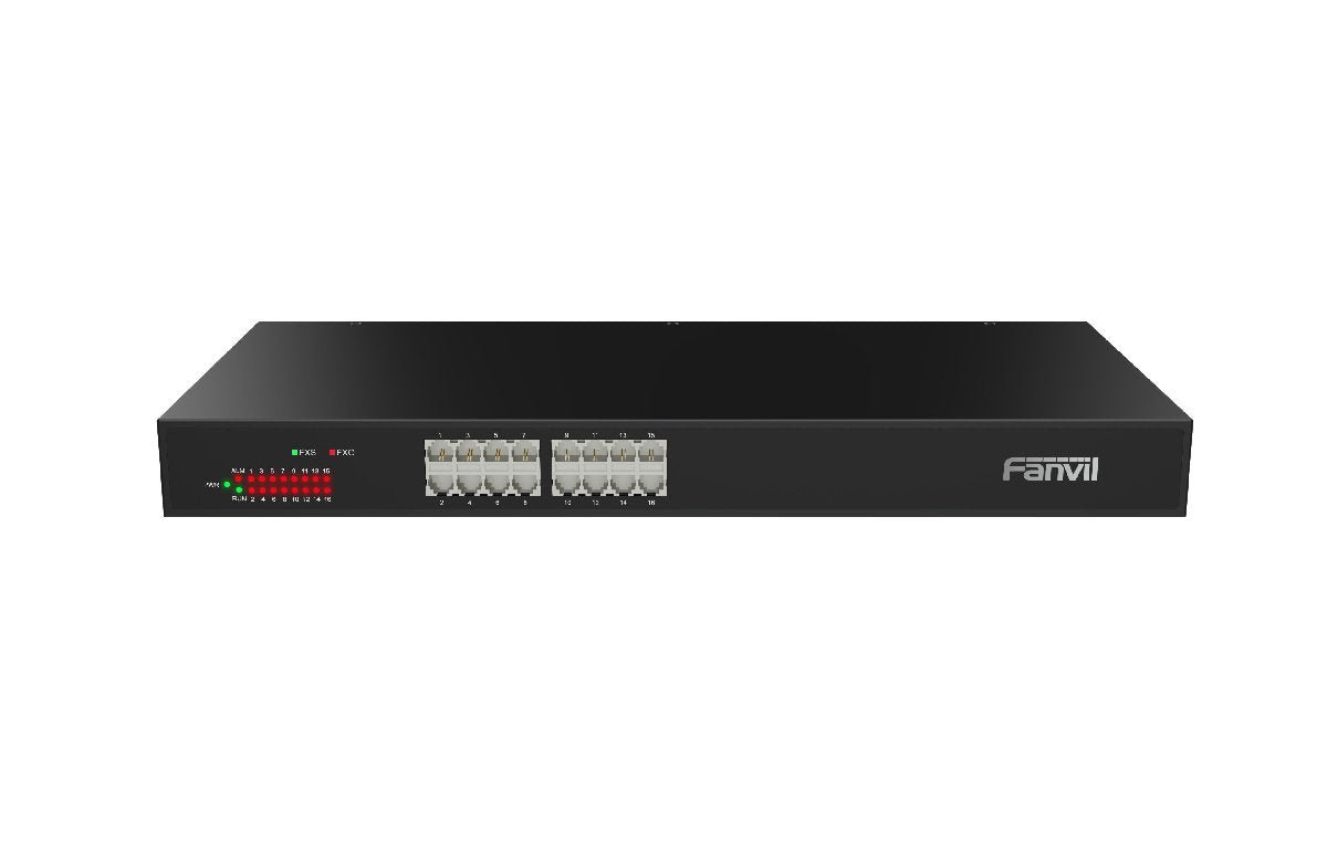 Fanvil GA100 - 16T FXO VoIP Gateway – 16 FXO Ports, 4 Gigabit Ethernet & 1U Rack Mount for High - Density PSTN - to - SIP Enterprise Solutions GA100-16T - The Telecom Spot