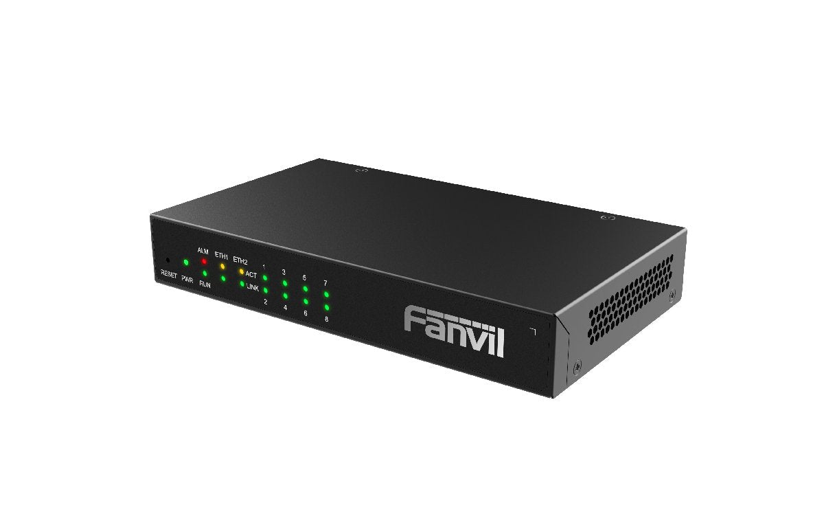 Fanvil GA100 - 8 8 - Port FXS VoIP Gateway – RJ11 FXS with Echo Cancellation & Dual Ethernet for Analog Phones, Fax & POS to VoIP Integration GA100-8 - The Telecom Spot