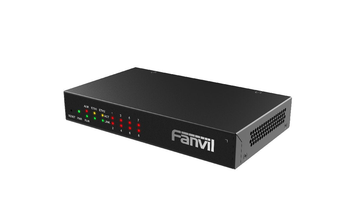 Fanvil GA100 - 8T FXO VoIP Gateway – 8 FXO Ports, Echo Cancellation & T.38 Fax for PSTN - to - SIP Migration in Call Centers & Multi - Branch Enterprises GA100-8T - The Telecom Spot