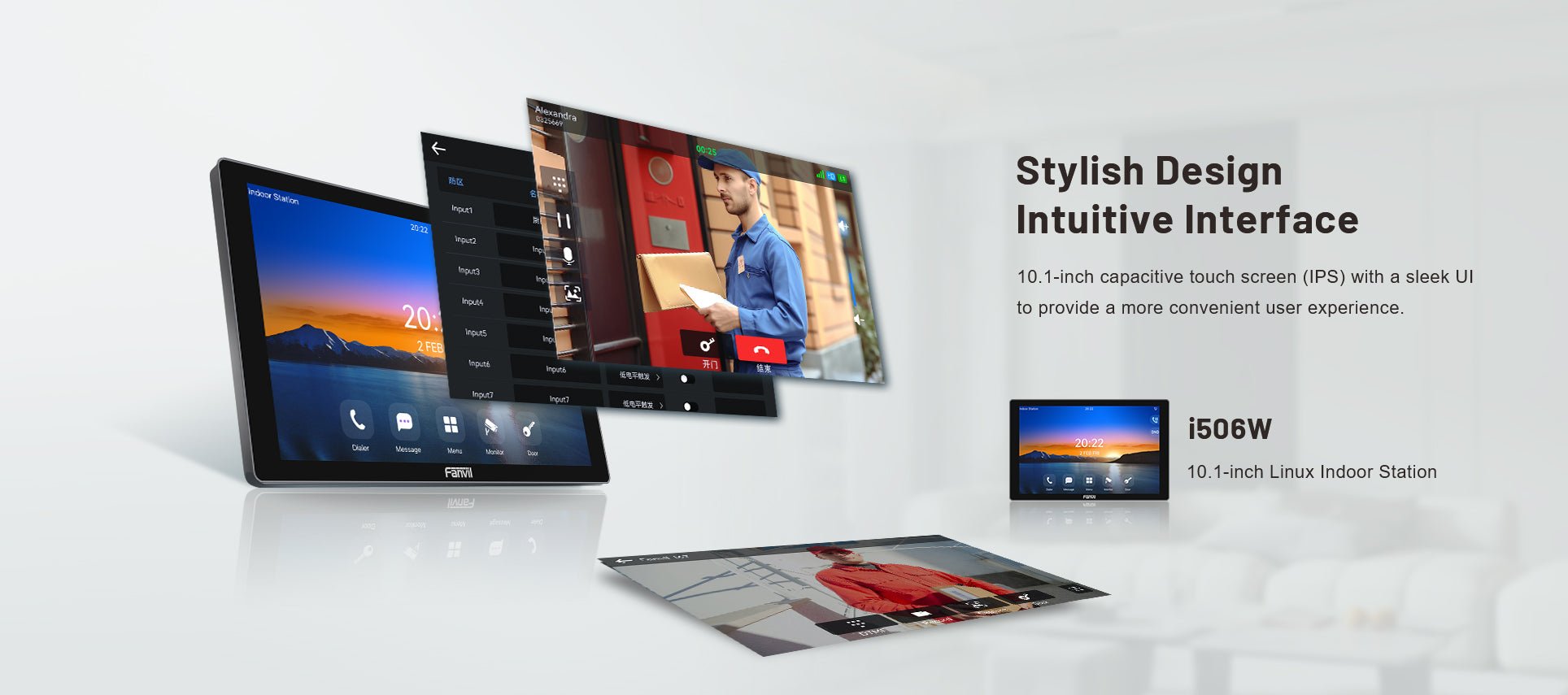 Fanvil i506W SIP Indoor Intercom with 10.1" Color Touch Screen (i506W) - The Telecom Spot