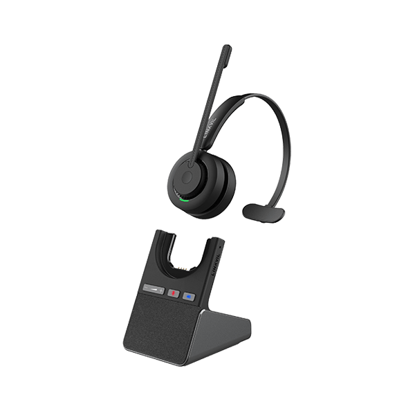 Fanvil LINKVIL DH301D Pro DECT Wireless Headset – AI Noise Cancelling & Speaker Base for Hybrid Work Professionals DH301D-Pro - The Telecom Spot