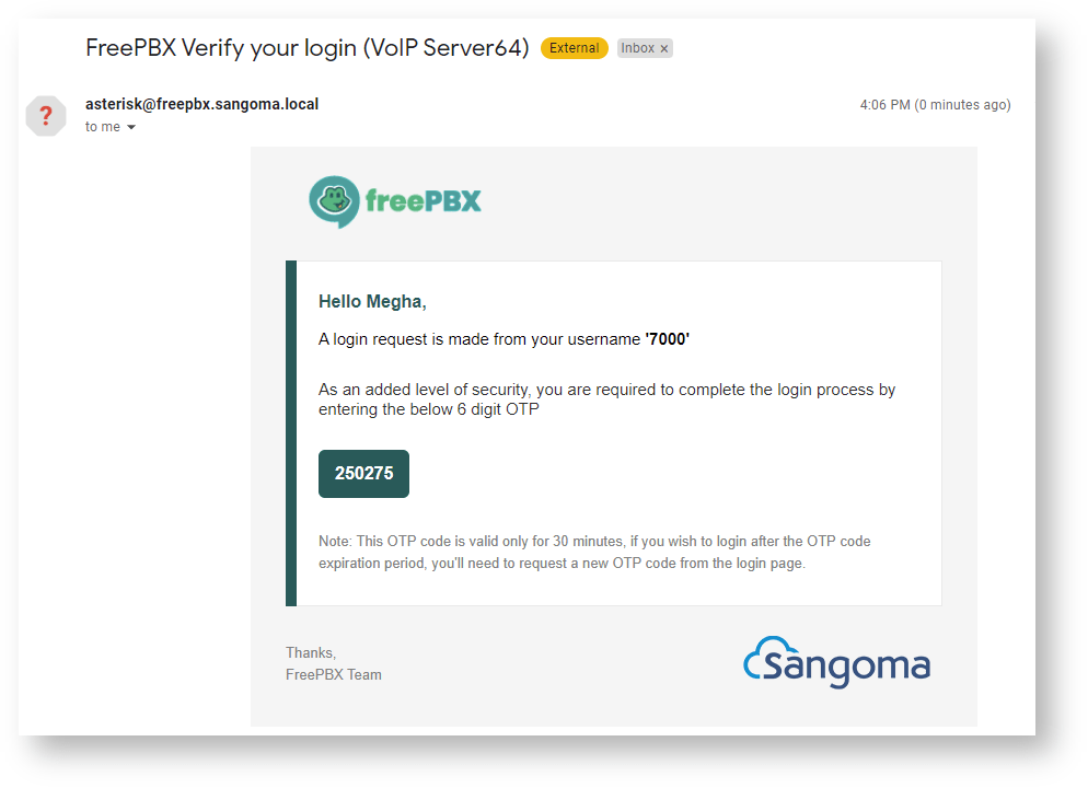FreePBX Multi - Factor Authentication (MFA) - 1 Admin - 1 Year License FPBX - C01Y - MFA - 01U - The Telecom Spot