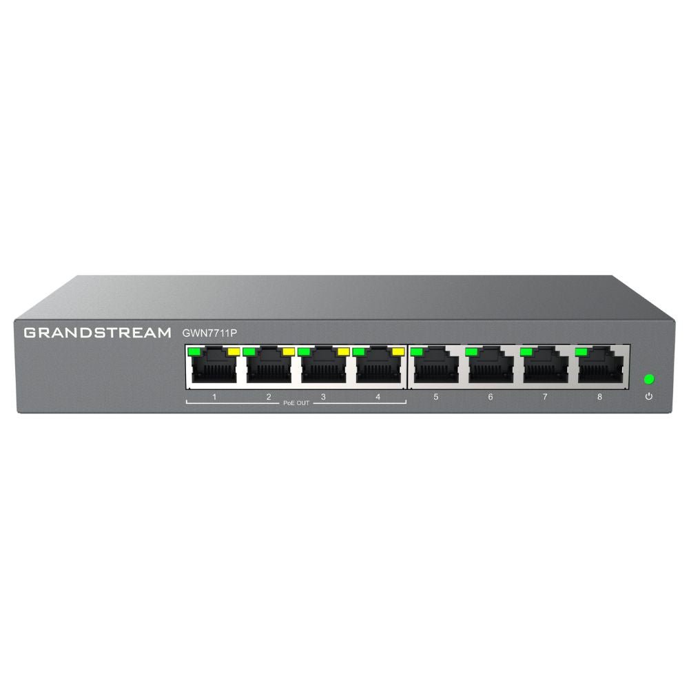 Grandstream GWN7711P - 8 Port PoE Switch GWN7711P - The Telecom Spot