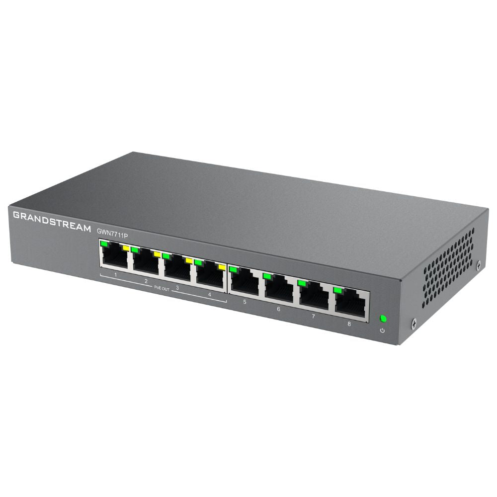 Grandstream GWN7711P - 8 Port PoE Switch GWN7711P - The Telecom Spot