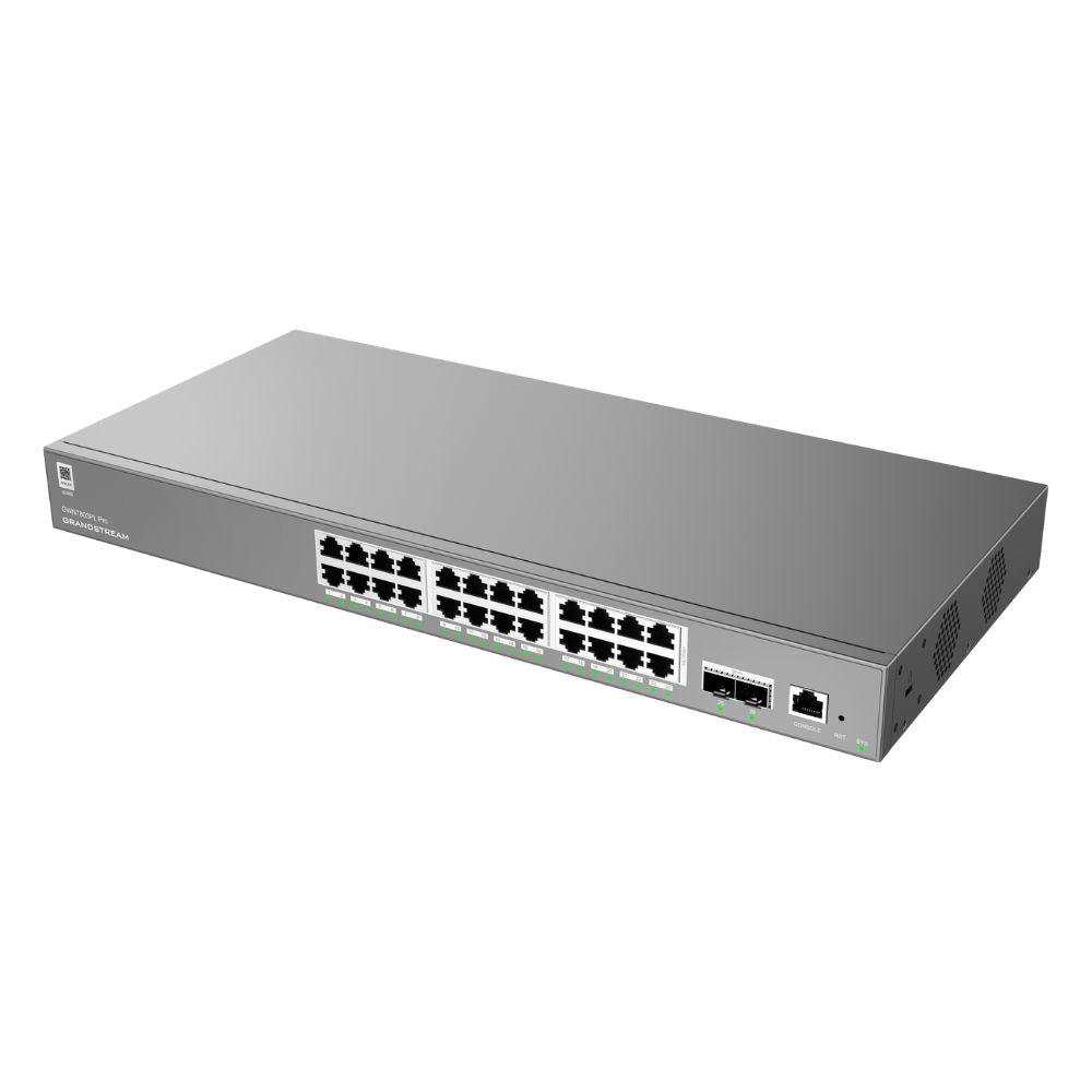 Grandstream GWN7803PL Pro Layer 2++ 24 - Port Gigabit PoE+ Managed Network Switch – 250W Budget & 2x 10G SFP+ Ports GWN7803PL-PRO - The Telecom Spot