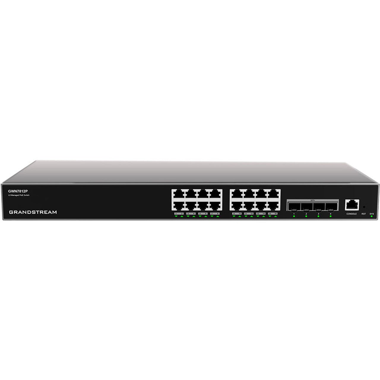 Grandstream GWN7812P 16-Port Gigabit Layer 3 Managed PoE Switch GWN7812P - The Telecom Spot