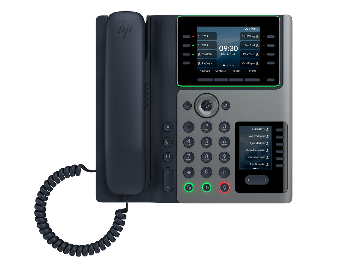 HP Poly Edge V650 IP Phone – Wi-Fi Bluetooth 3.5" & 2.4" Color Displays for Office Collaborators C93ZHAA#AC3 - The Telecom Spot