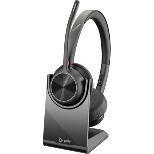 HP Poly Voyager 4320 UC USB - C Wireless Headset with BT700 Dongle & Charging Stand – 24 - Hour Talk Time for Hybrid Offices (77Z31AA) 77Z31AA - The Telecom Spot