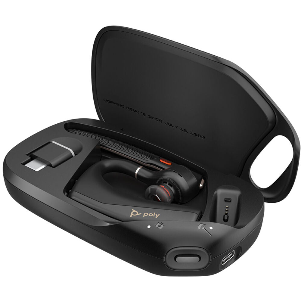 HP Poly Voyager Legend 50 UC Bluetooth Headset – AI Noise Canceling Mono Earset with Charging Case & BT700 Dongle (AT9M9AAAC3) AT9M9AAAC3 - The Telecom Spot