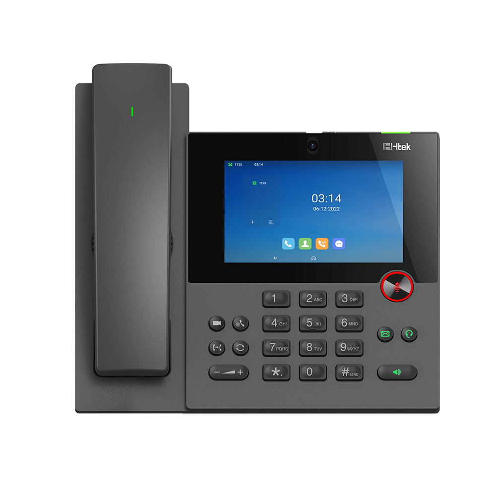 Htek UCV10 Pro Touch - Screen IP Phone – 5" HD SIP Phone with Wi - Fi, Bluetooth, Wireless Handset UCV10-PRO - The Telecom Spot