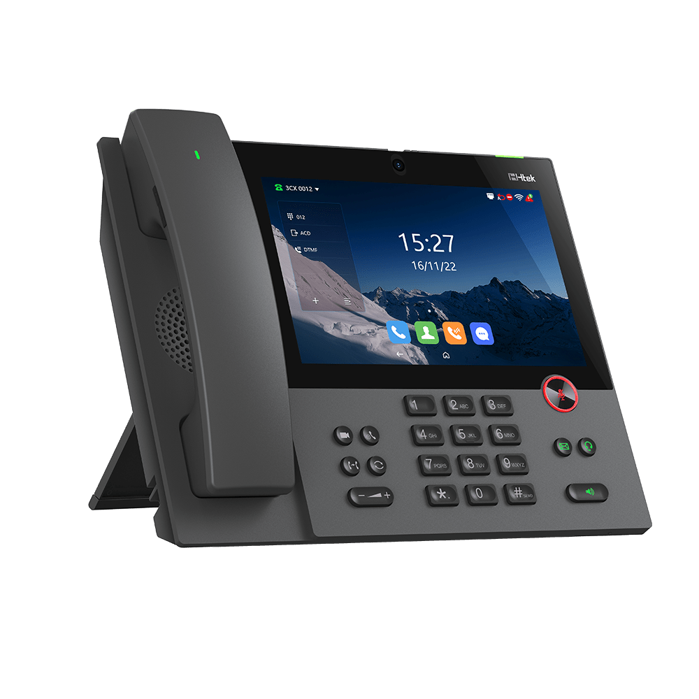 Htek UCV50 Pro Touch - Screen IP Phone – Android IP Video Desk Phone with 8" Touchscreen & 8MP Camera UCV50-PRO - The Telecom Spot