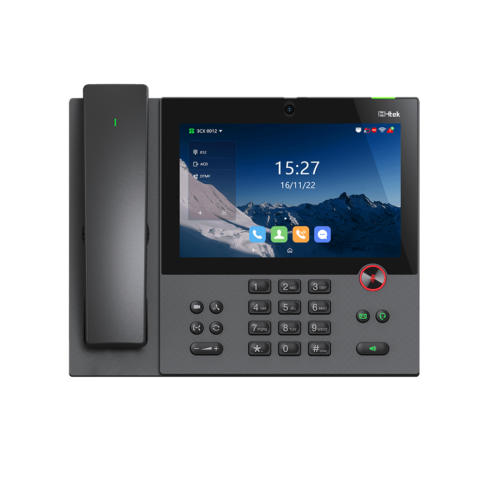 Htek UCV50 Pro Touch - Screen IP Phone – Android IP Video Desk Phone with 8" Touchscreen & 8MP Camera UCV50-PRO - The Telecom Spot