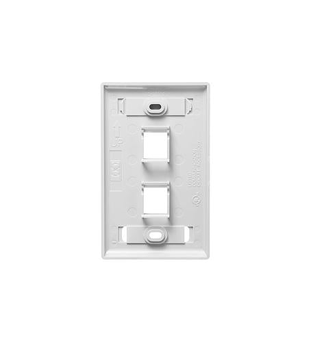 ICC FACEPLATE- ID- 1-GANG- 2-PORT- WHITE IC107S02WH - The Telecom Spot
