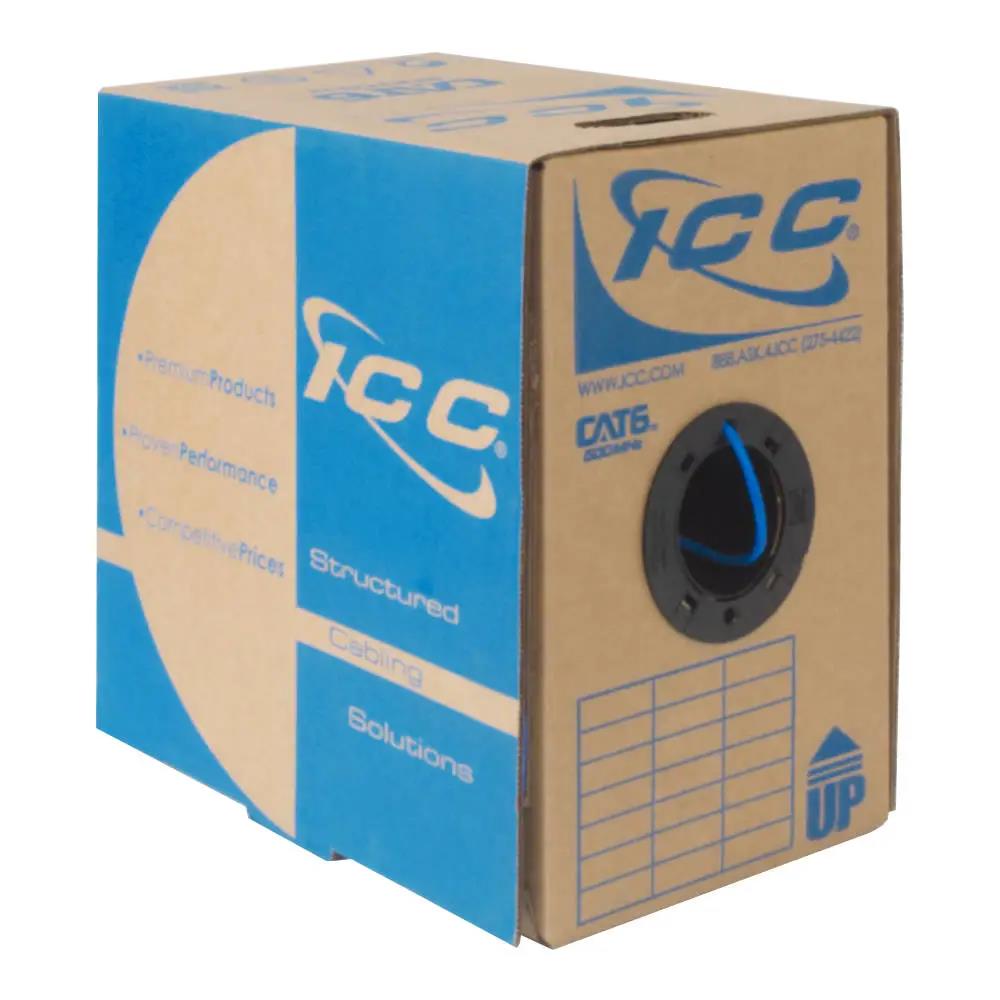 ICC ICCABT6VBL CAT6 PLENUM Cable VALUE LINE 500 MHz BLUE ICCABT6VBL - The Telecom Spot