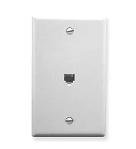 ICC WALL PLATE VOICE 6P6C WHITE IC630E60WH - The Telecom Spot