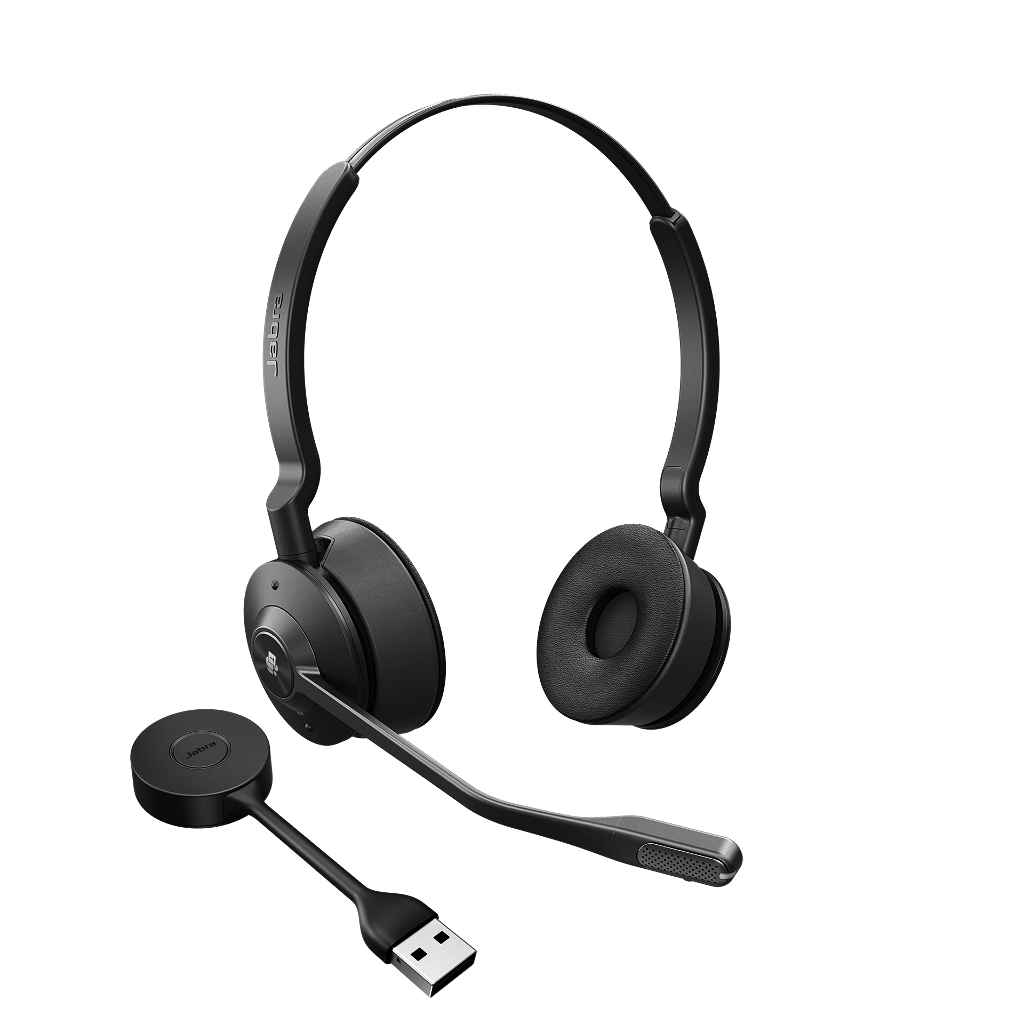 Jabra Engage 55 SE Stereo Wireless Headset – Secure DECT Audio & Noise Cancelling Mic for Hybrid Office Calls 9659-450-125 - The Telecom Spot