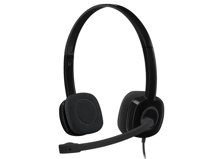Logitech Stereo Headset H151 (Black) 981-000587 - The Telecom Spot
