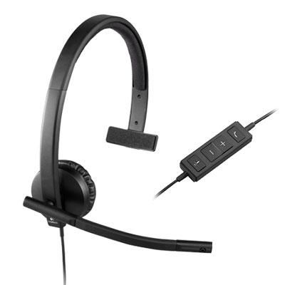 Logitech USB Headset H570e Mono 981-000570 - The Telecom Spot