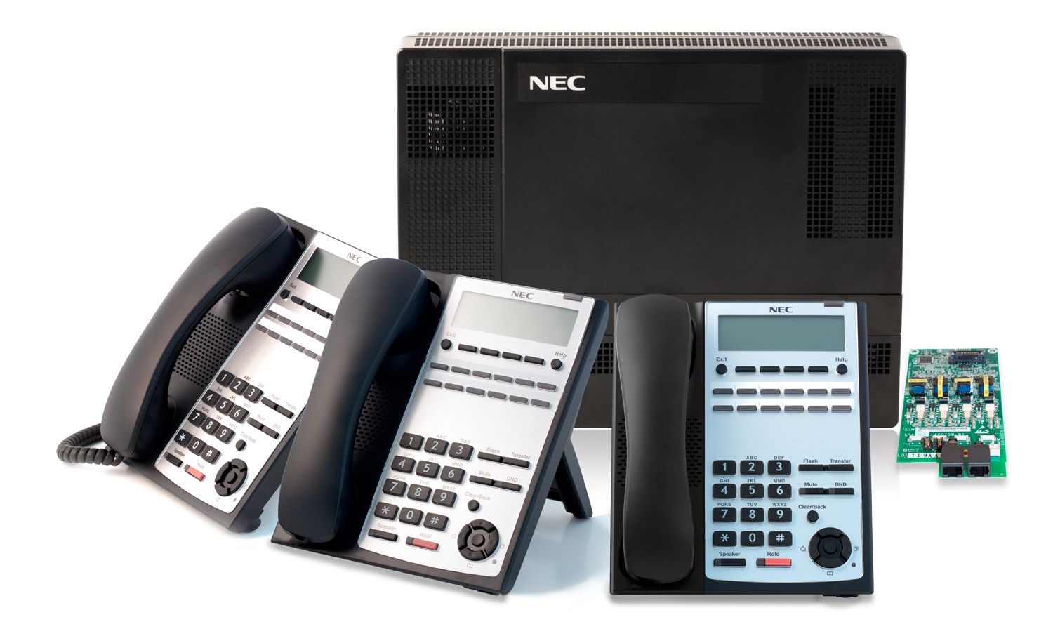 NEC SL1100 Basic System Kit 4x8x4 with (3) 12B Telephones NEC-1100001 - The Telecom Spot