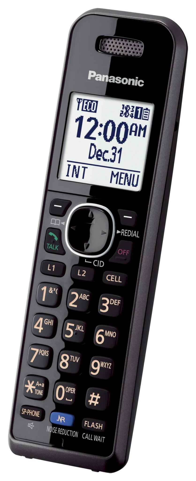 Panasonic KX - TGA950B Additional Cordless Handset – DECT 6.0 2 - Line Link - to - Cell for KX - TG9581B & TG95 Series Small Business & Home Office (Black) (KX - TGA950B) KX-TGA950B - The Telecom Spot