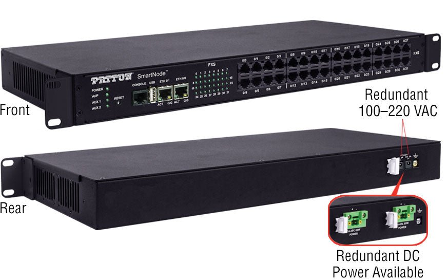 Patton SN4741/16JS16V/RJ11/R48 SmartNode VoIP Gateway SN4741/16JS16V/RJ11/R48 - The Telecom Spot