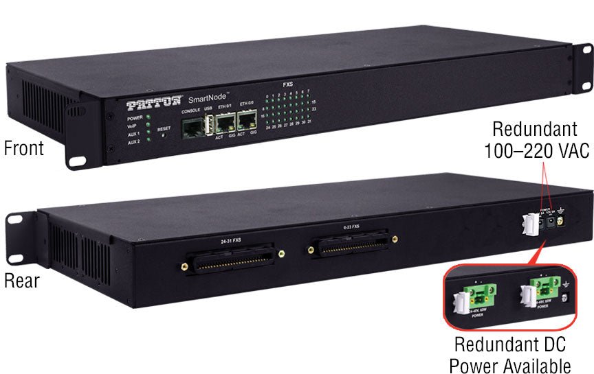 Patton SN4741/16JS16VSP/RJ21/EUI SmartNode VoIP Gateway SN4741/16JS16VSP/RJ21/EUI - The Telecom Spot