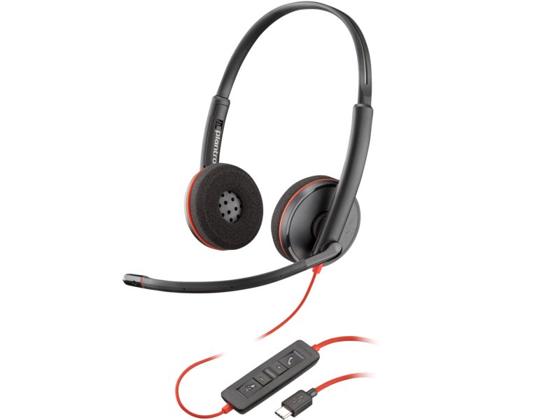 Poly Blackwire 3220 Stereo USB - C Headset +USB - C/A Adapter (Bulk) 8X228A6 - The Telecom Spot