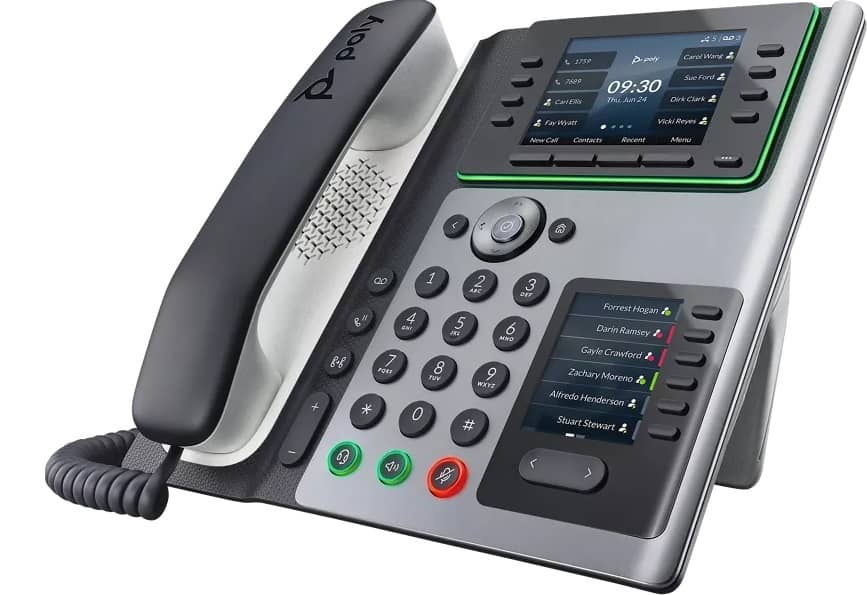 Poly Edge E450 Bluetooth Wi-Fi IP Phone 82M90AA - The Telecom Spot