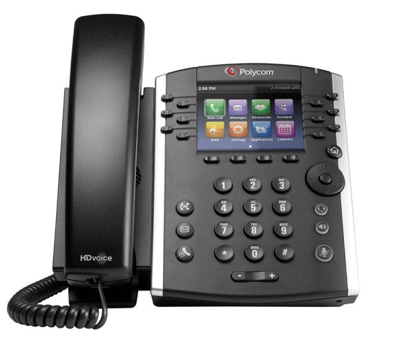 Polycom VVX 400 IP Phone PoE with Power Supply & VQMon 2200-46157-001-VQMON - The Telecom Spot