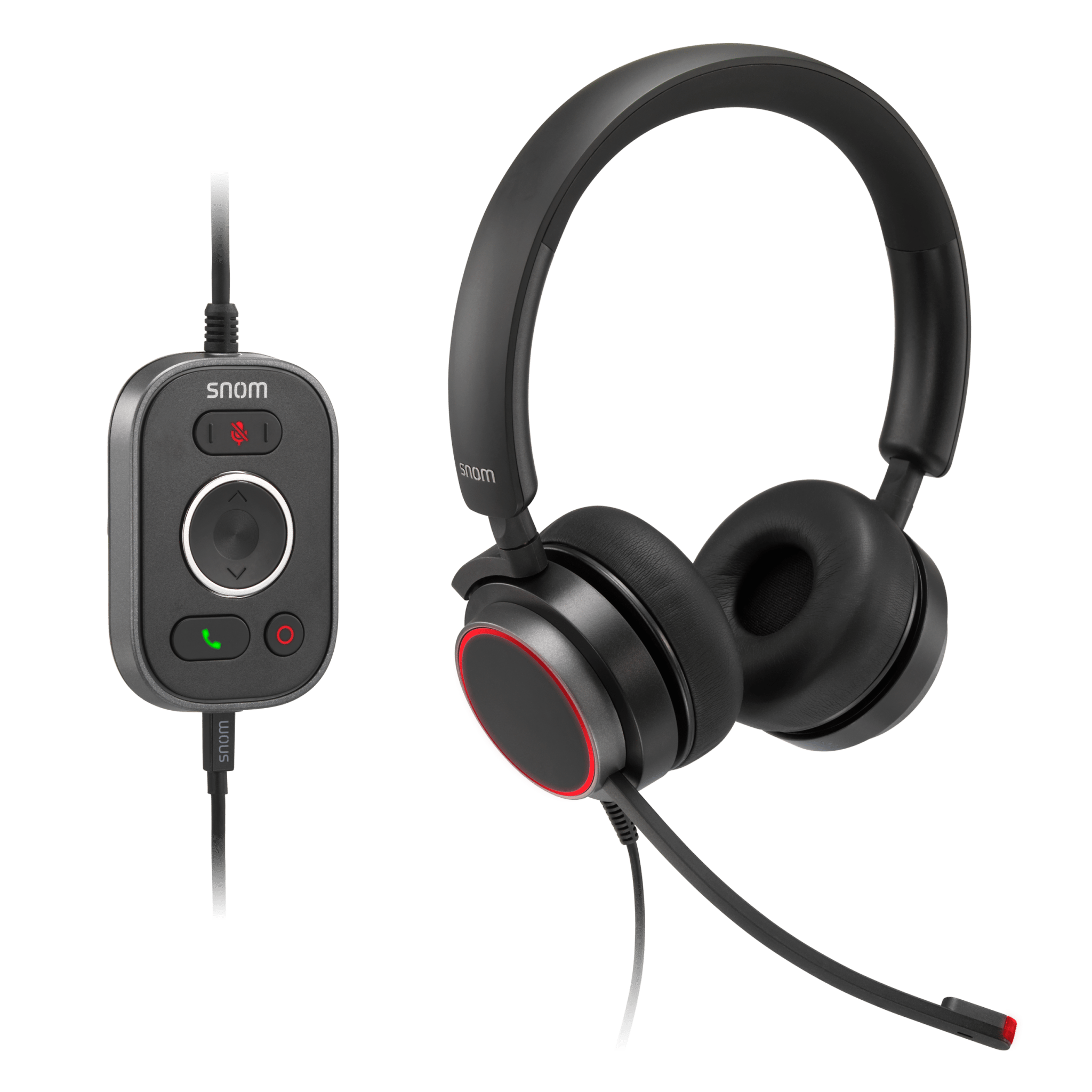 Snom A330D Binaural USB Headset – Full Band Audio Remote Control for All - Day Office Calls 00004598 - The Telecom Spot