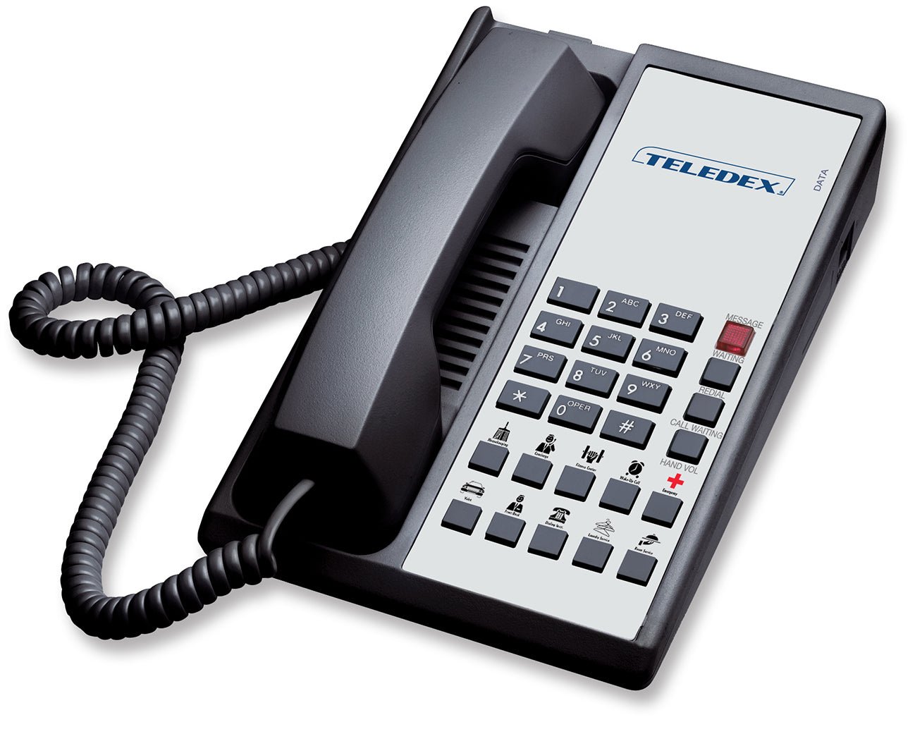Teledex Diamond+10 Analog Phone Black DIA652391 DIA652391 - The Telecom Spot