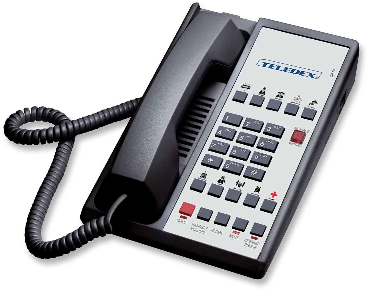 Teledex Diamond+S - 10 Analog Phone Black DIA653391 DIA653391 - The Telecom Spot