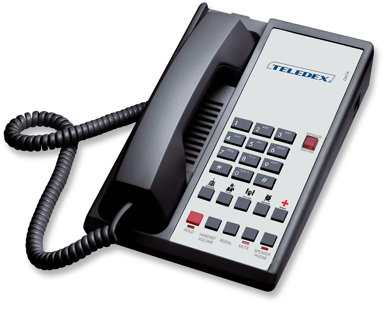 Teledex Diamond+S - 5 Analog Phone Black DIA651491 DIA651491 - The Telecom Spot