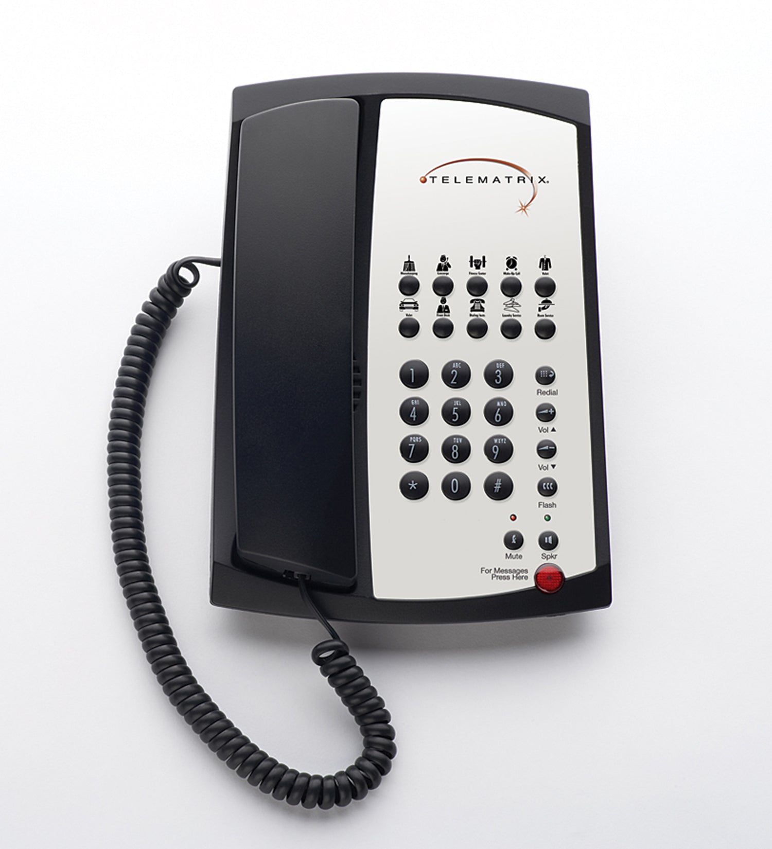 TeleMatrix 3100MWD Analog Phone Black 323591 323591 - The Telecom Spot