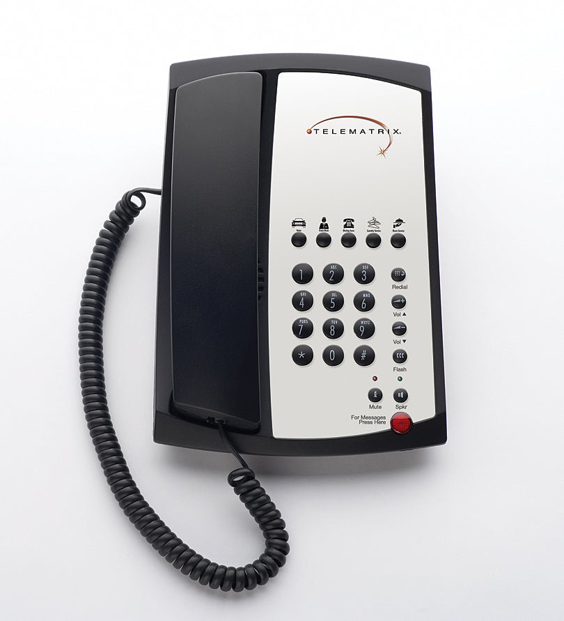 TeleMatrix 3100MWD5 Analog Phone Black 311491 311491 - The Telecom Spot